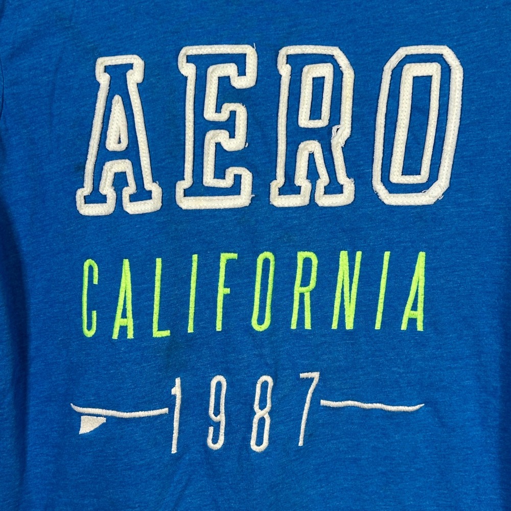 Aeropostale Aero California 1987 Graphic T-Shirt Blue Men's Size Small